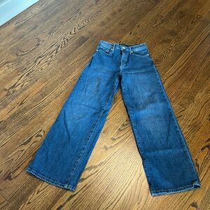 Banana Republic high rise wide leg jean, 26 petite.